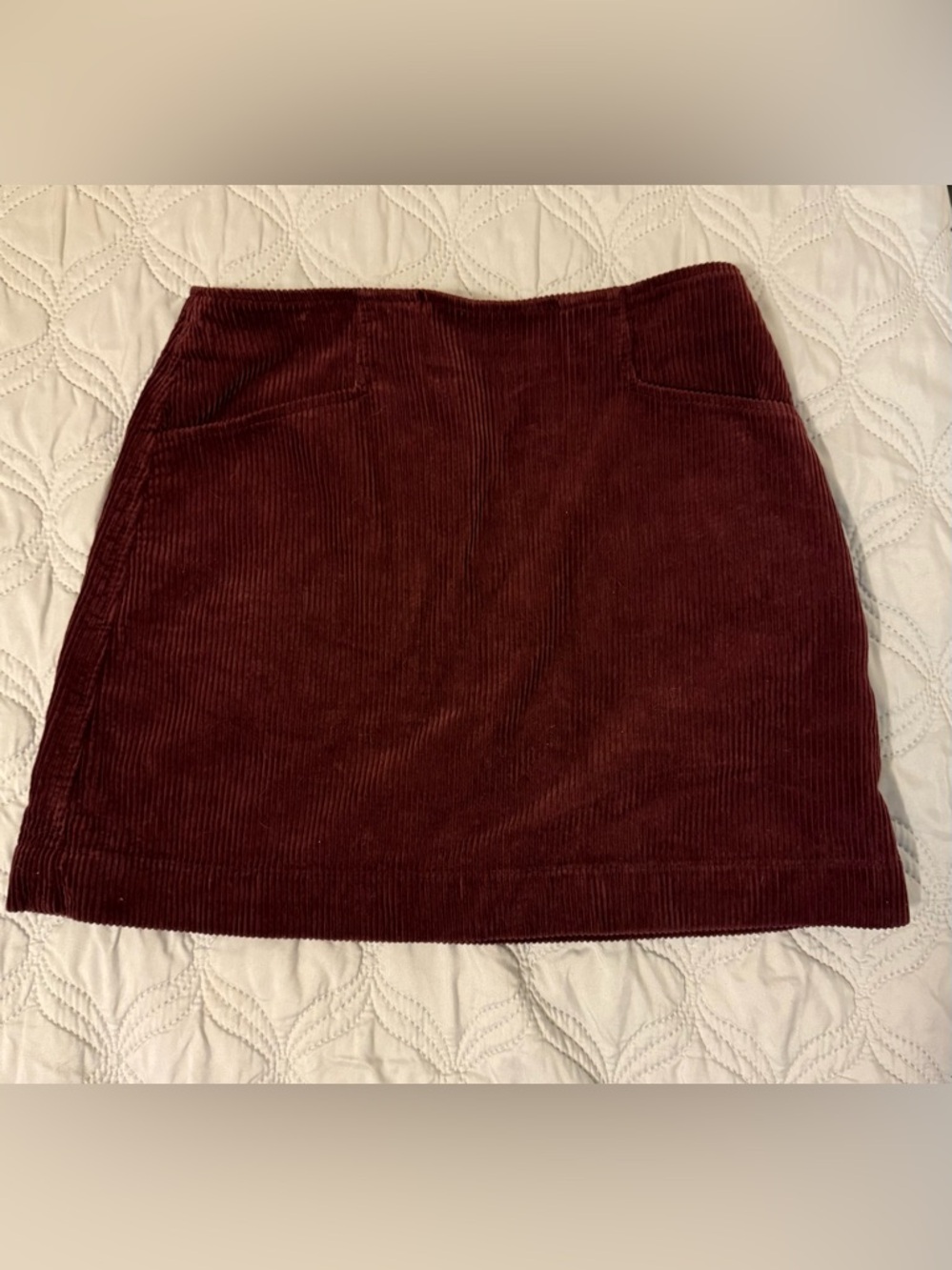 AG Adriano Goldschmied Burgundy Corduroy Mini Skirt Size 26